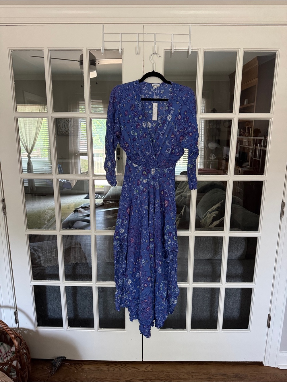 Poupette St. Barth Blue Floral Maxi Dress